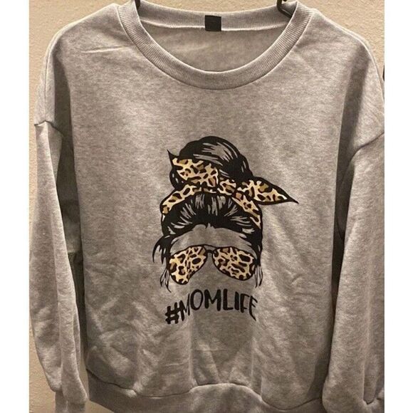 SHEIN Tops - SHEIN Mom Life Gray Sweatshirt Size 0XL